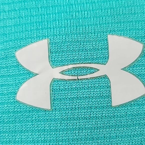 Men's XL UA Tech Polo Turquoise Performance Shirt HeatGear Golf Work Uniform Top - Picture 5 of 9